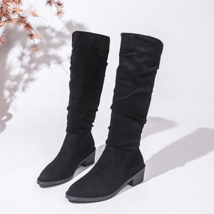 Women's vintage slouchy knee high boots