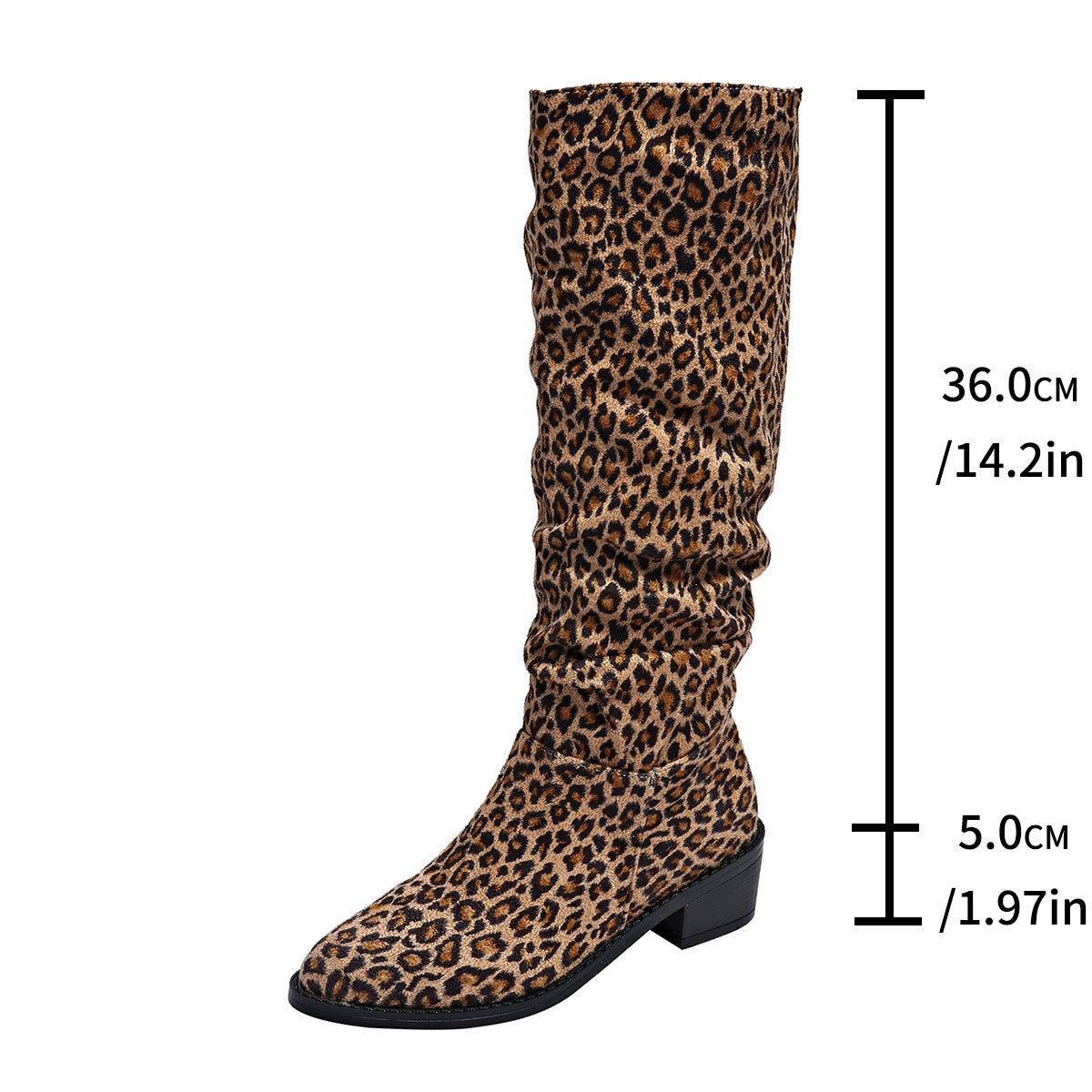 Women's vintage slouchy knee high boots