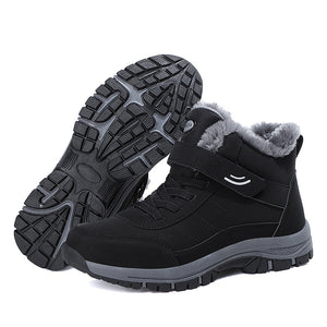 Women's warm plush lined anti-skid velcro snow boots