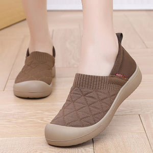 Women's wide round toe slip on shoes