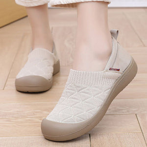 Women's wide round toe slip on shoes