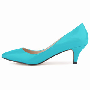 Women wedding heels | candy color pointed toe kitten heels | slip on bridal heels