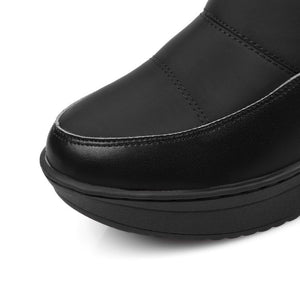 Women winter platform wedge side zipper mid calf snow boots