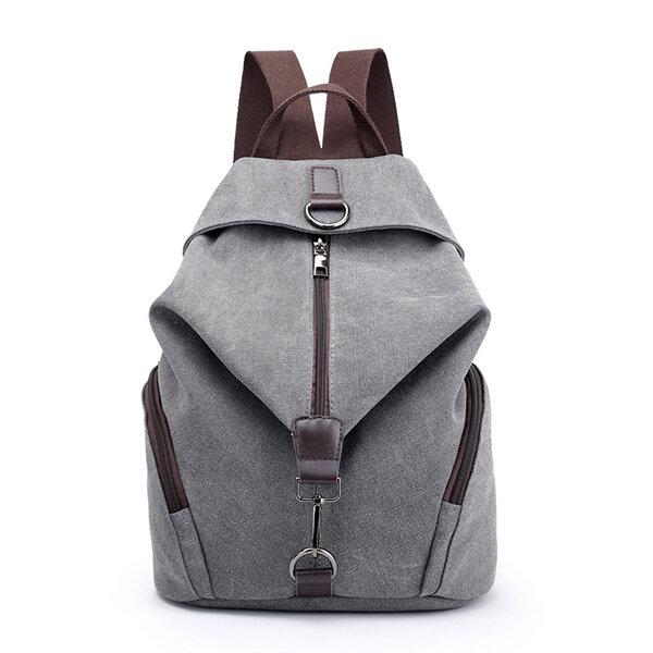 Casual Canvas Women Backpack Travel BackBag Large Capacity School Bag - Getcomfyshoes