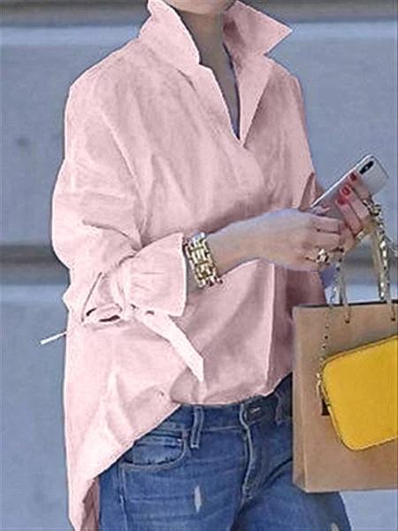 Women White Daily Casual Basic Blouse Tops