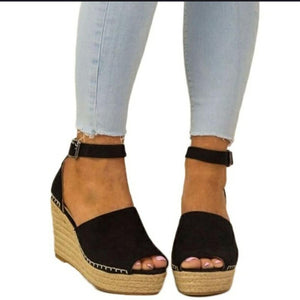High Heel Hemp Rope Casual Sandals - GetComfyShoes
