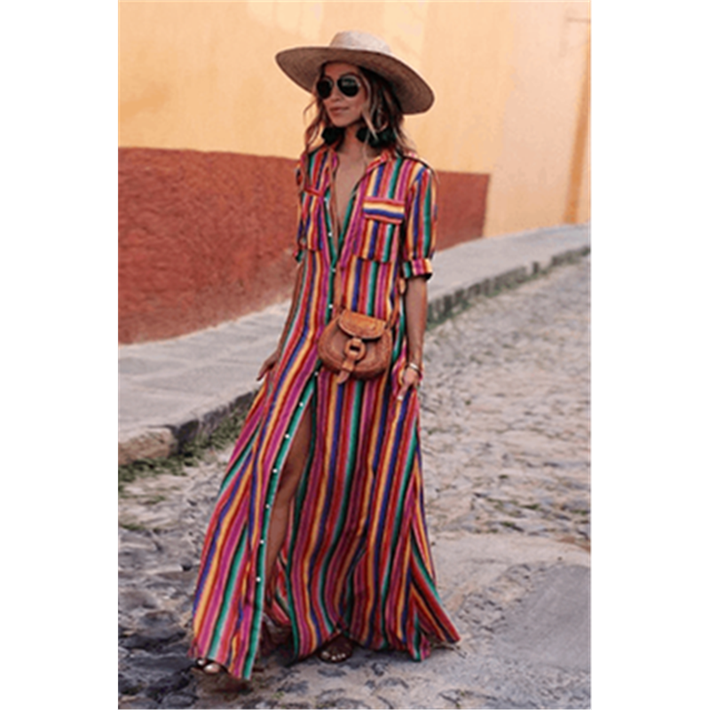 Shawl Collar A-line Half Sleeve Paneled Dress