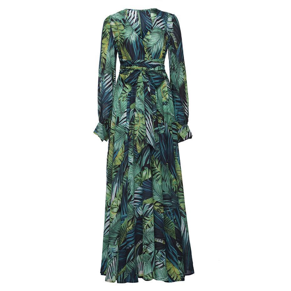 Tropical Beach Vintage Maxi Dresses - GetComfyShoes