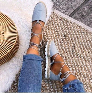 Lace-Up Summer Chunky Sandals - GetComfyShoes