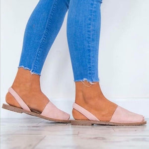 Portable Summer Peep Toe Flat Sandals