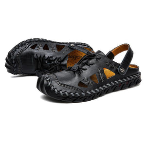 Large Size Handmade Stitching Comfy Leather Sandals For Men