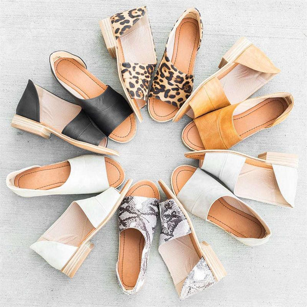 Cut out flats | Low heel sandals for women - Getcomfyshoes
