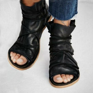 Women peep toe vintage rome gladiator sandals