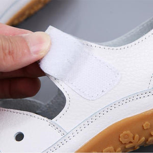 Women's closed toe magic tape sandals comfy walking