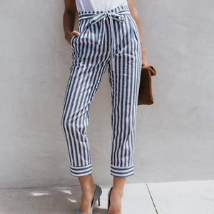 Summer Slim Loose Comfortable Stripe Pants Women