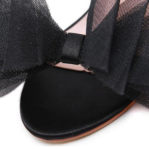 Women bow peep toe buckle ankle strap stiletto heels