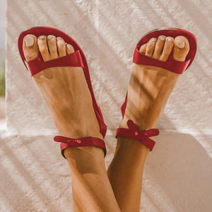 Ankle strap ring toe sandals