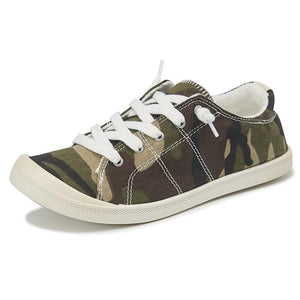 Women summer new camouflage casual slip on sneakers