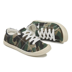 Women summer new camouflage casual slip on sneakers