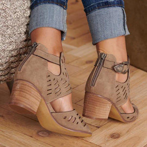 Block heel sandals boots sandals chunky sandals for women medium high