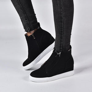 Women's wedge sneakers fashion high top sneakers boots