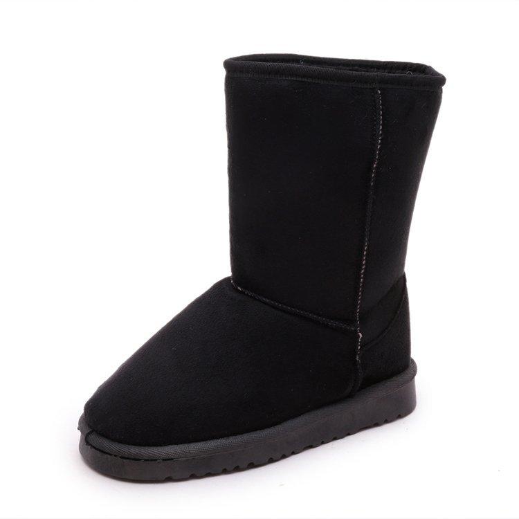 Women Solid Anti-skid Platform Thick Lining Faux Fur Keep Warm Snow Boots