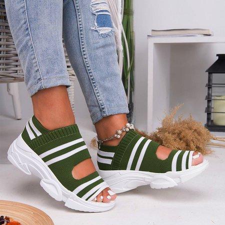 2019 Stylish Hollow Out Peep Toe Chunky Comfy Sandals