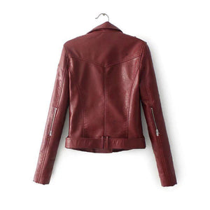 Women cropped zipper pocket long sleeve turn-down collar spring jacket