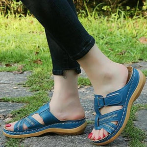 Women low heel slip on summer outdoor comfortable sandals