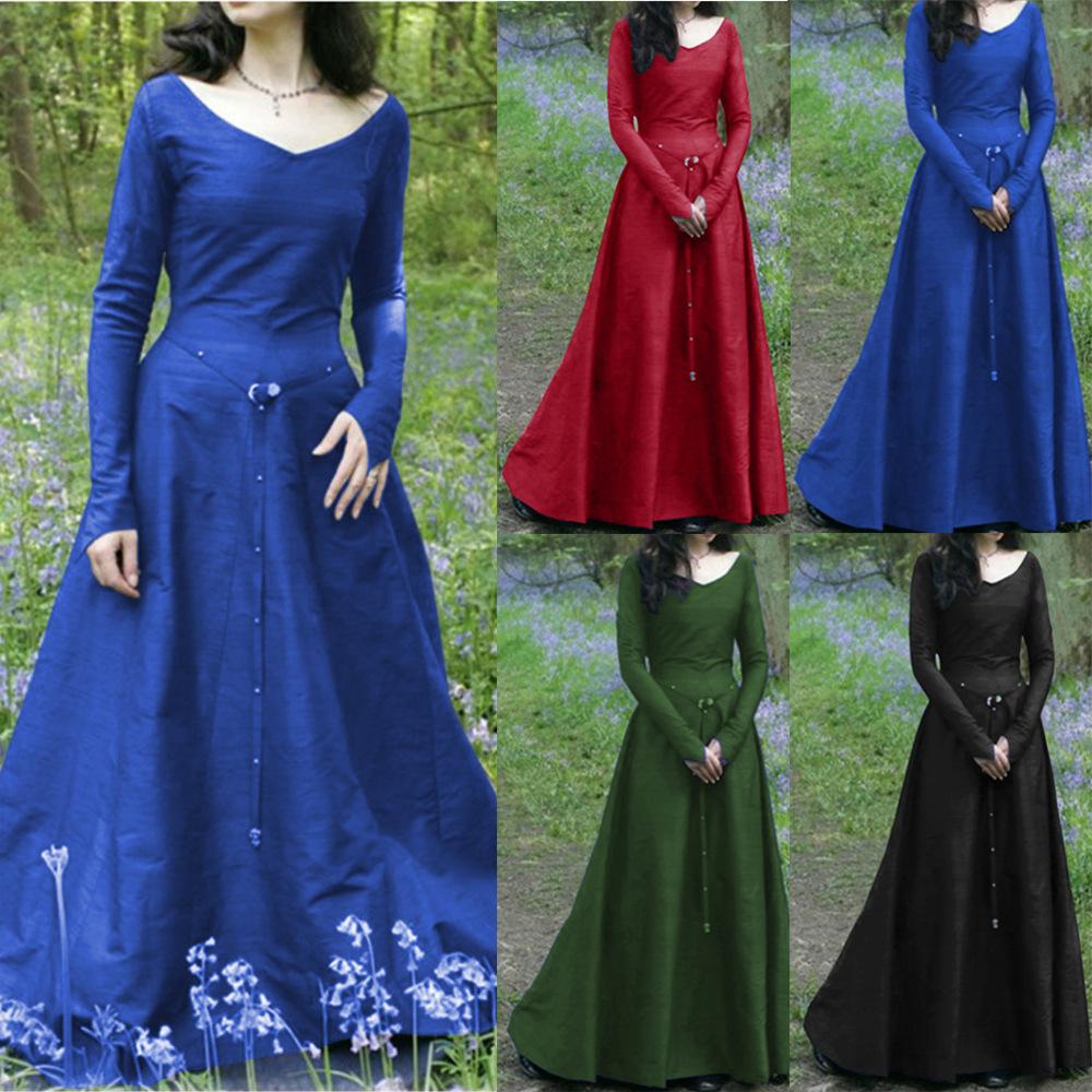 Women vintage solid color slim fit wedding party dresses