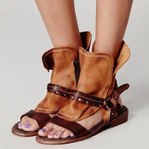 Zipper 2 Strap Platform Sandals Women