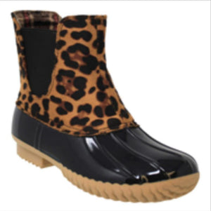 Women Chelsea Duck Boots Waterproof Platform Rain Boots