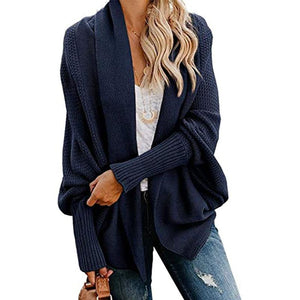 Women's open front batwing cocoon cardigan sweater knitted cardigan for fall/winter