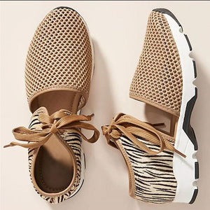 Wemen Summer Hollow Out Lace Up Platform Sneakers