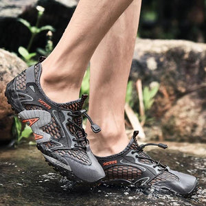 Men summer breathable casual hiking water lace up sandals