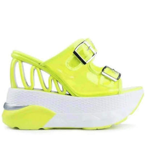 Women High Heel Wedge Chunky Platform Sandals