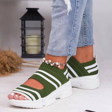 2019 Stylish Hollow Out Peep Toe Chunky Comfy Sandals