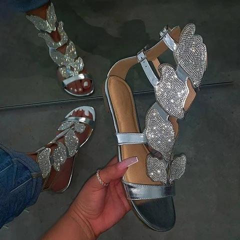 Women Rhinestone Bling Fashion Gladiator Sandals