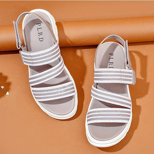 Women peep toe ankle strap 
comfortable soft platform sandals