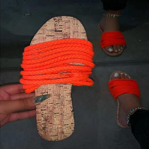 Women's women arch support flat slide sandals