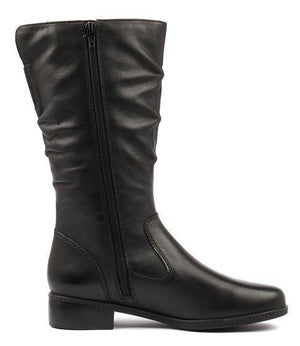 Women Solid Color Double Zipper Round Toe Chunky Square Heel Platform Wide Calf Boots