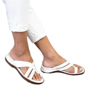 Women summer casual wedge peep toe slide sandals