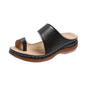 Women ring toe summer slide sandals with arch support