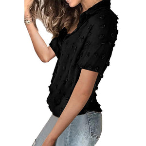 Women's button-down short sleeves t-shirts