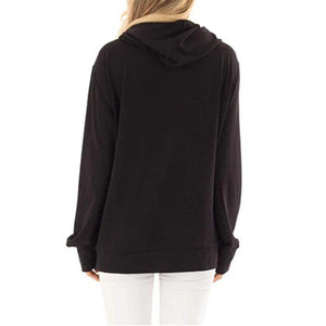 Women v neck pullover long sleeve fall winter sweatshirt