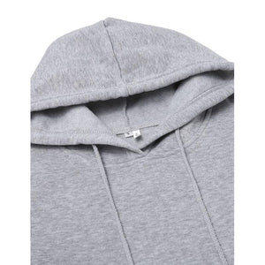 Women hooded drawstring long dressy tunic sweatshirts with pockets