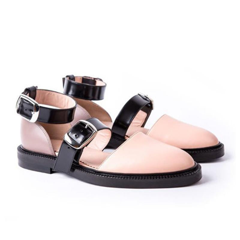 2019 New Fashion Trends Outfits Low Heel Shallow Buckle Sandals - GetComfyShoes