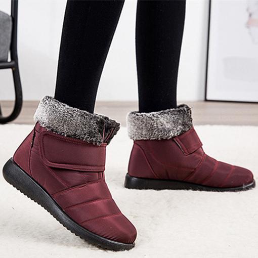 Women winter faux fur keep warm flat snow boots