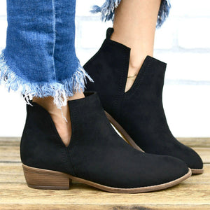 Women ankle boots | England style chunky low heel chelsea boots | Short fall boots