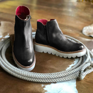 Women fashion short platform side zipper chelsea boots
